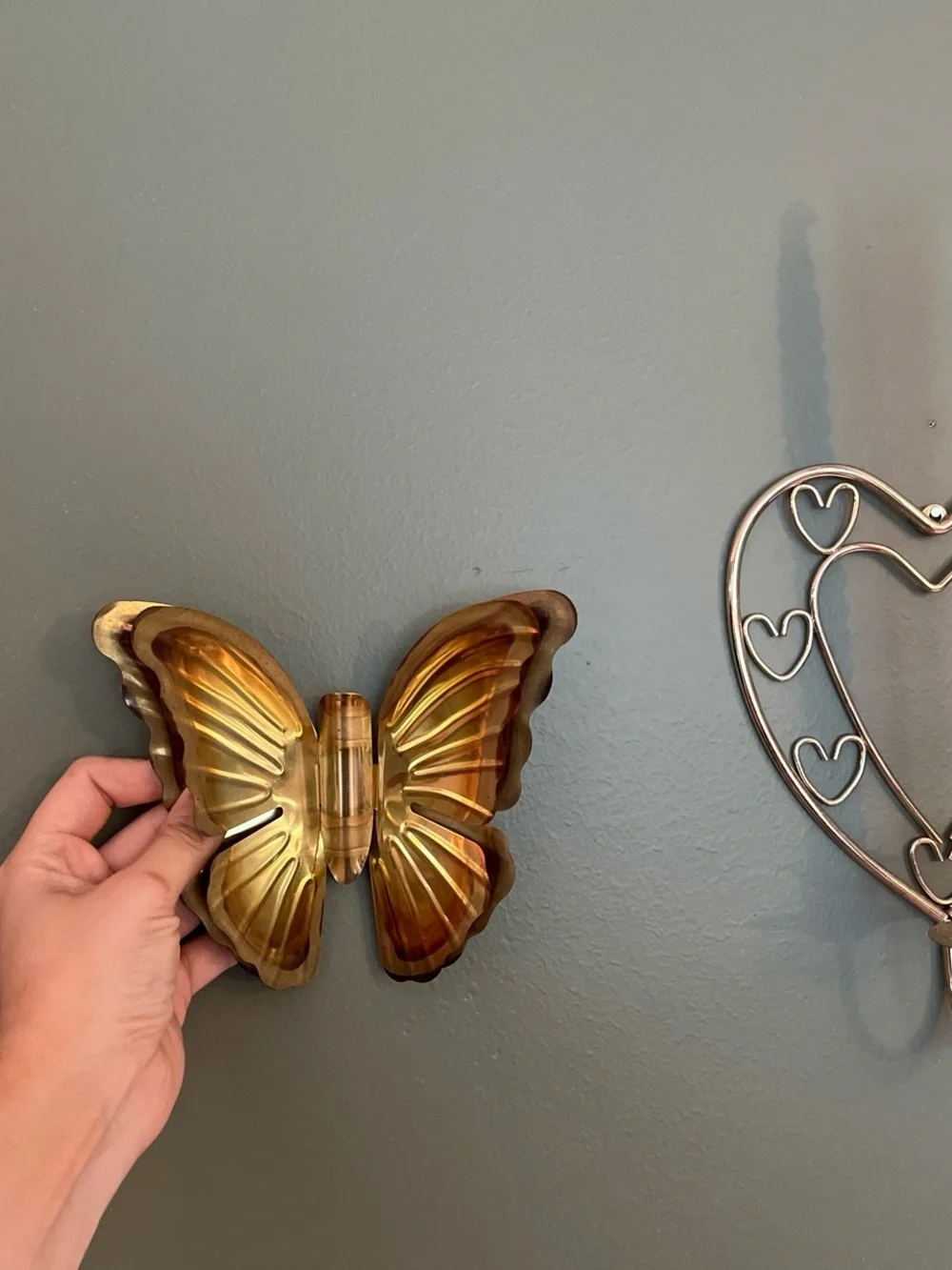 Hand Crafted Gold Butterfly Wall Accent